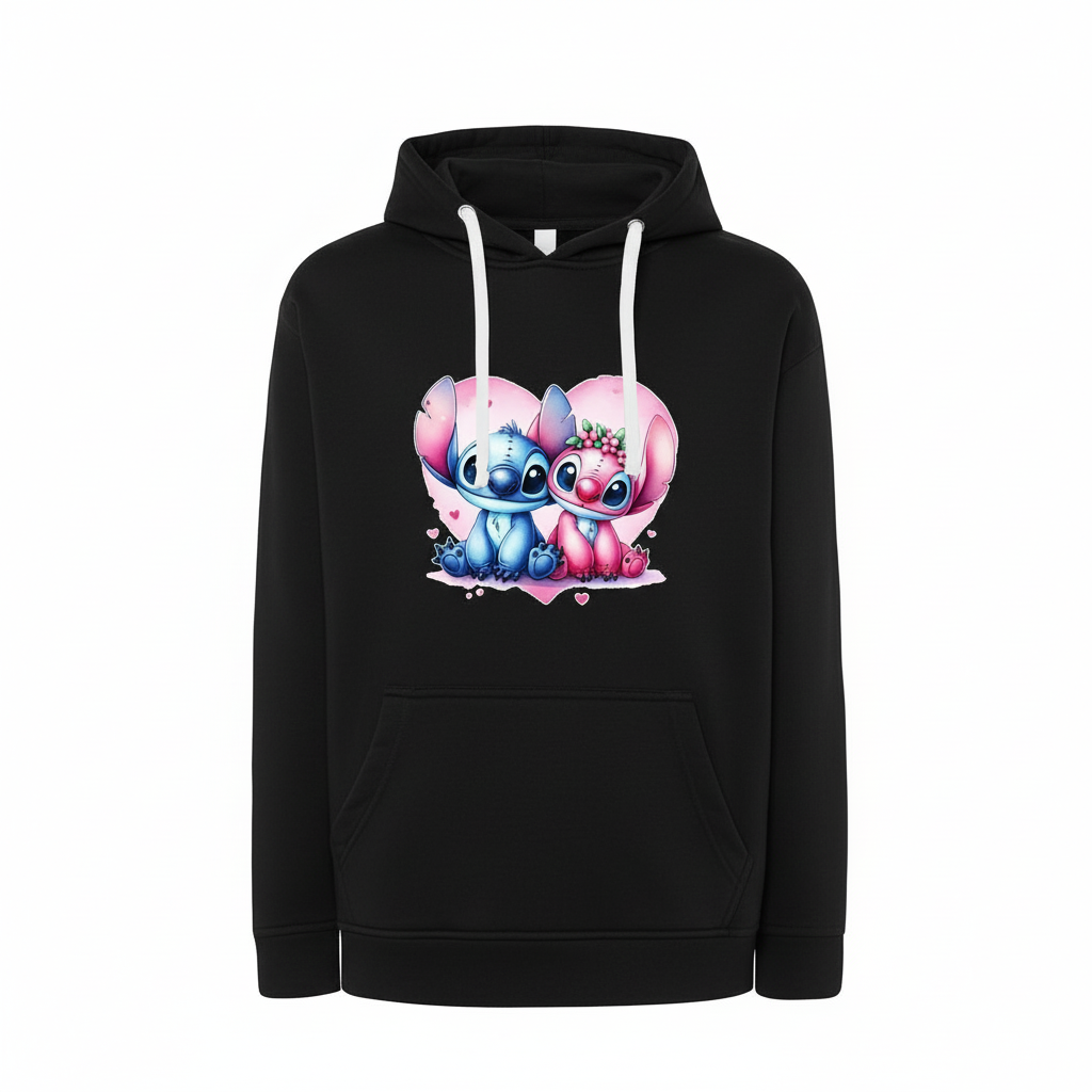 Felpa con Cappuccio Stitch – Bambini e Adulti Made in Italy Disney