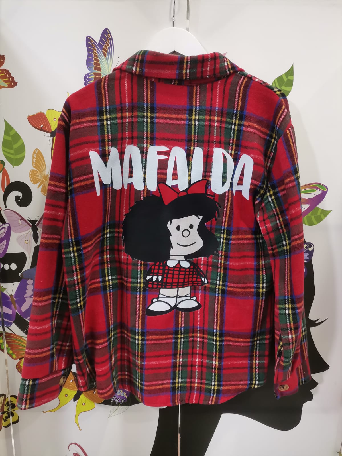 Camicia donna in flanella con stampa – fantasia esclusiva cartoon & casual-chic