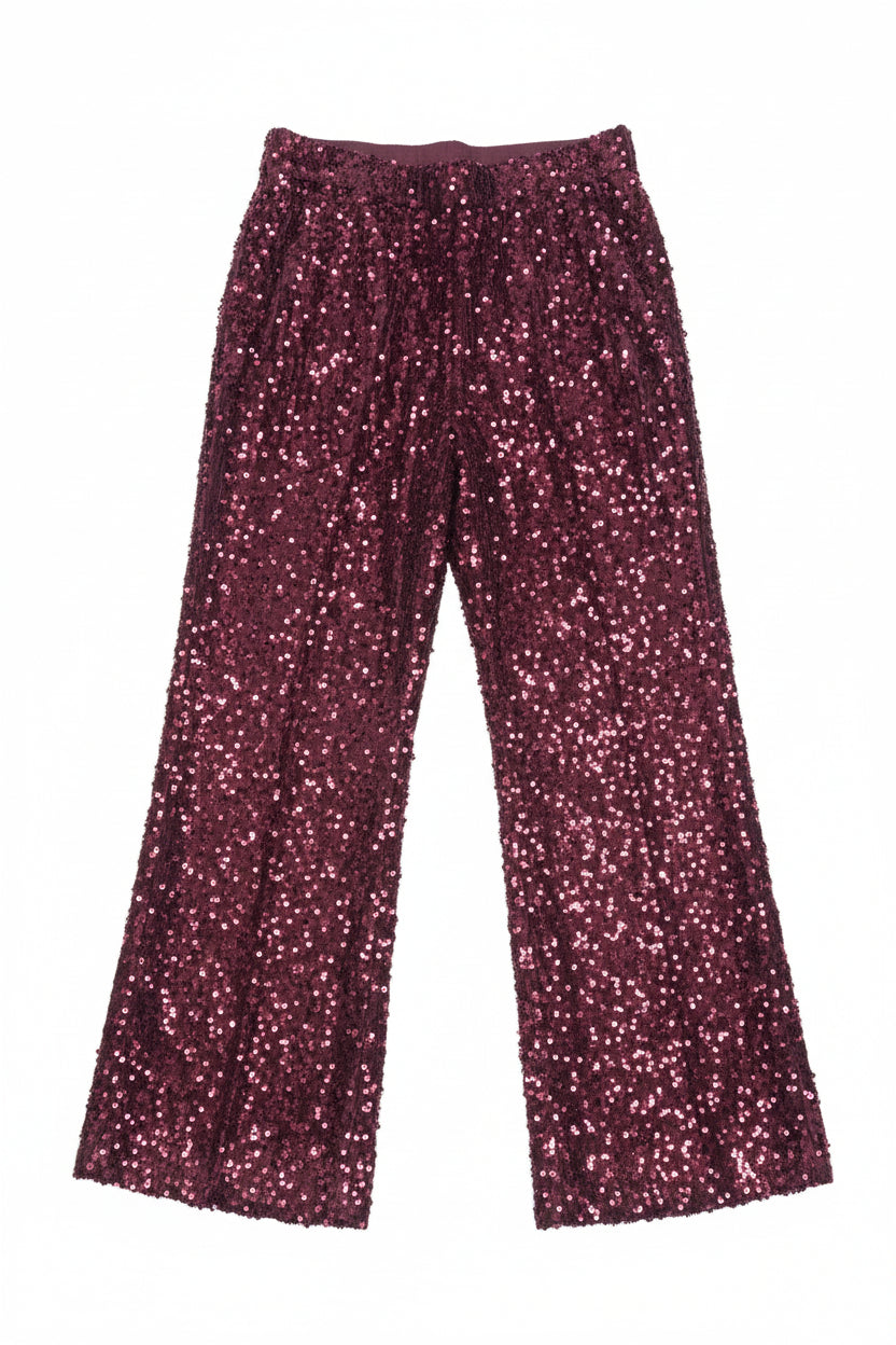 Pantalone con Paillettes Donna Made in Italy – Eleganza Glamour per Feste e Serate Speciali