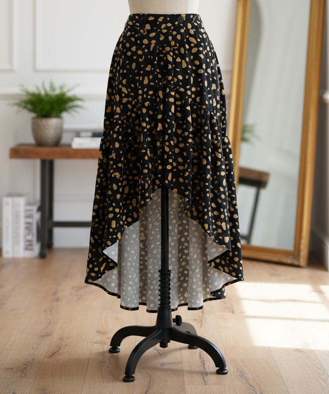 Gonna Asimmetrica Donna Made in Italy – Taglia Unica Moderna Versatile