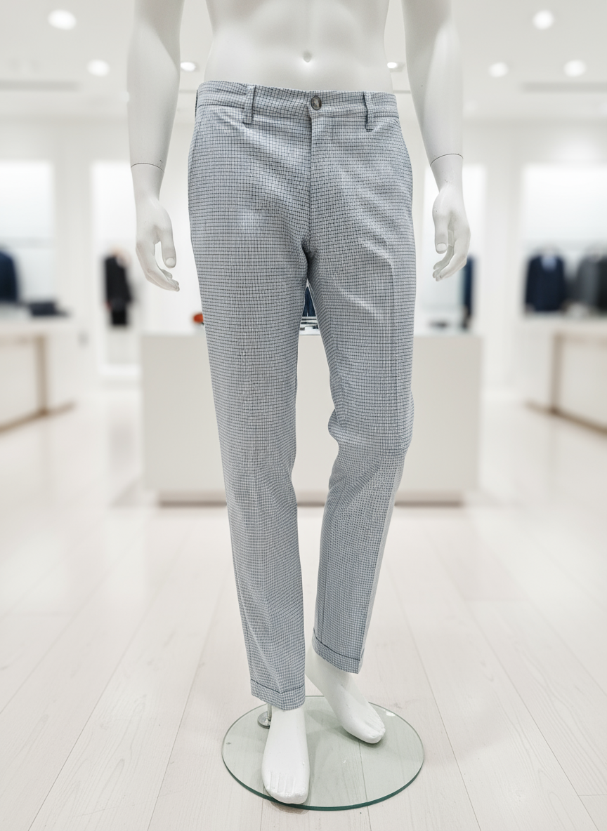 Pantalone Uomo - Fantasia micro quadri