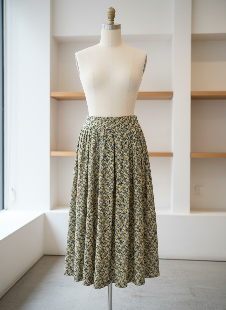 Gonna Midi Donna Fantasia Geometrica – Eleganza Made in Italy Taglia Unica Versatile