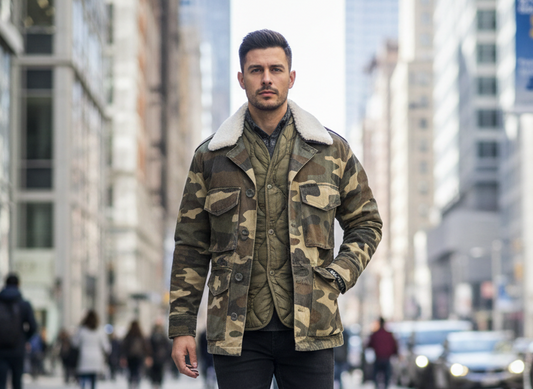 Giacca Uomo Mimetica con Fodera Interna Removibile – X-FEEL Invernale