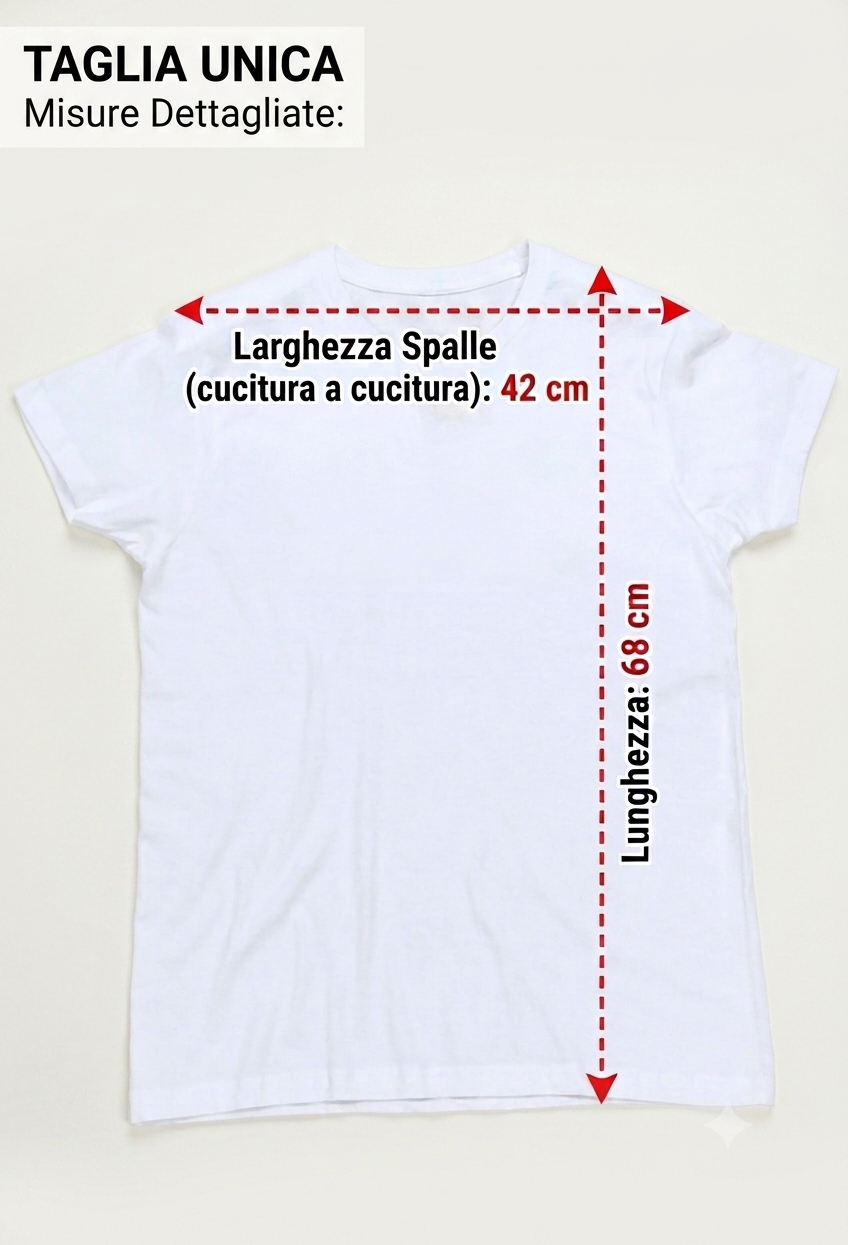T-Shirt Donna Taglia Unica con Frasi Ironiche Stampa Effetto Ricamo