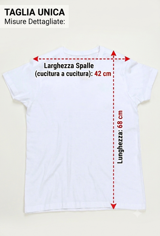 T-Shirt Donna Taglia Unica con Frasi Ironiche – Stampa Effetto Ricamo
