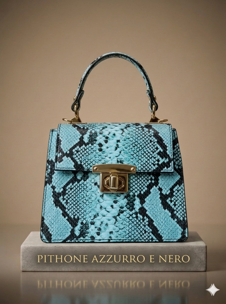 Borsa Pitonata in Vera Pelle Made in Italy – 12 Colori | Python Chic