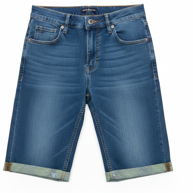 Bermuda jeans uomo vista frontale denim – I Narcisi