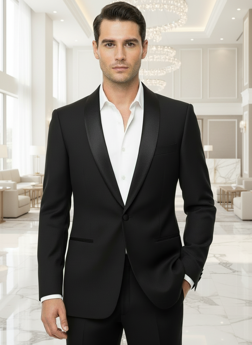 Giacca Nera Elegante Uomo