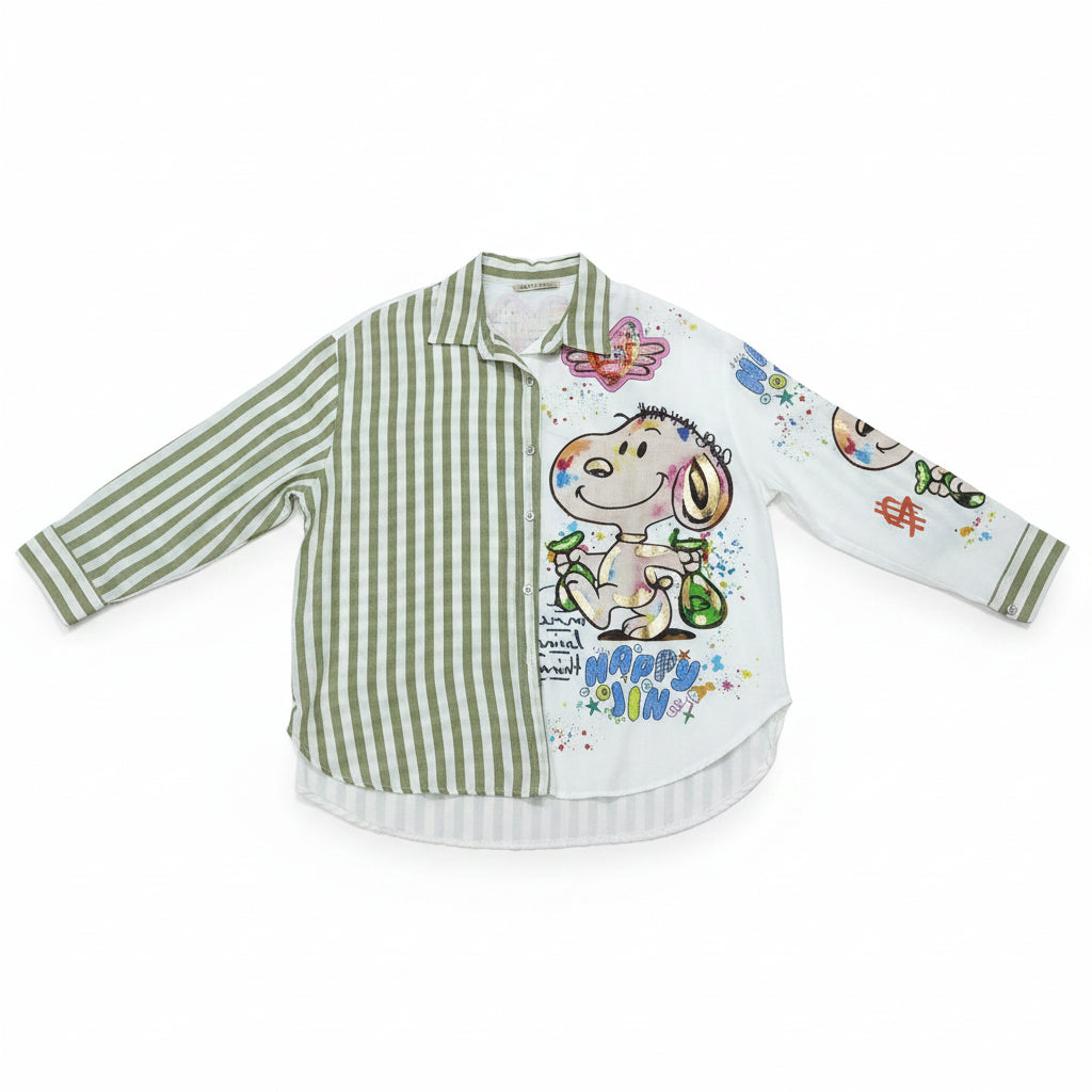 Camicia Donna Cartoon Snoopy – Stampa Pop Art Made in Italy | I Narcisi