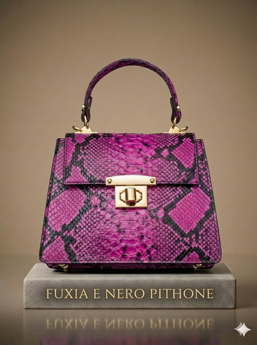 Borsa Pitonata in Vera Pelle Made in Italy – 12 Colori | Python Chic