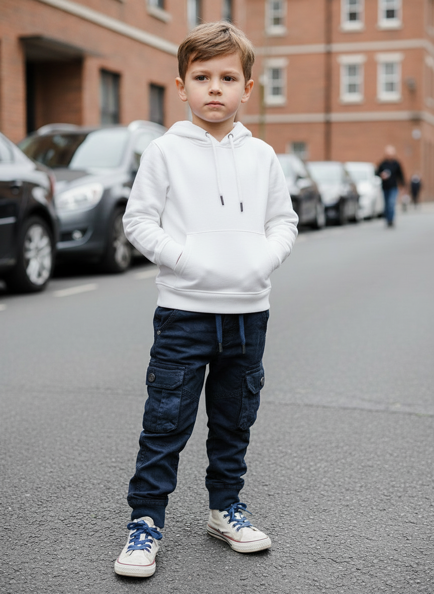 Pantalone Cargo Invernale da Bambini - Colore Verde e Blu