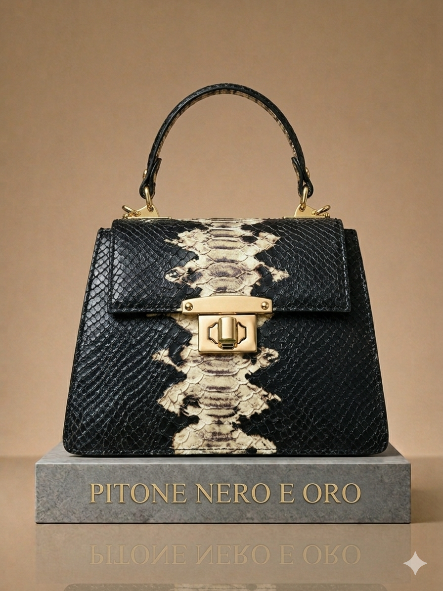 Borsa Pitonata in Vera Pelle Made in Italy – 12 Colori | Python Chic