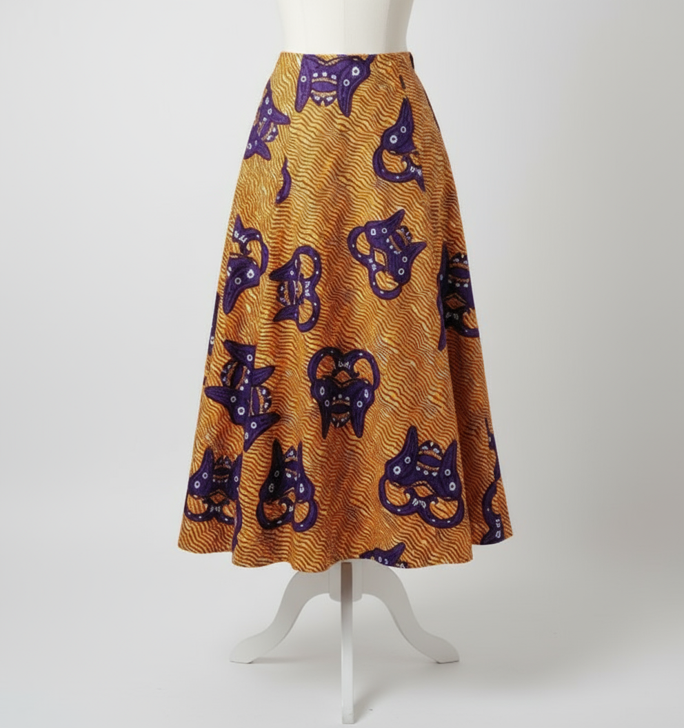 Gonna Lunga Svasata Donna Fantasia Etnica – Stile Vintage Cotone Made in Italy