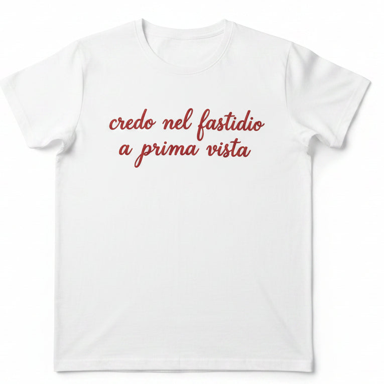 T-Shirt Donna Taglia Unica con Frasi Ironiche Stampa Effetto Ricamo