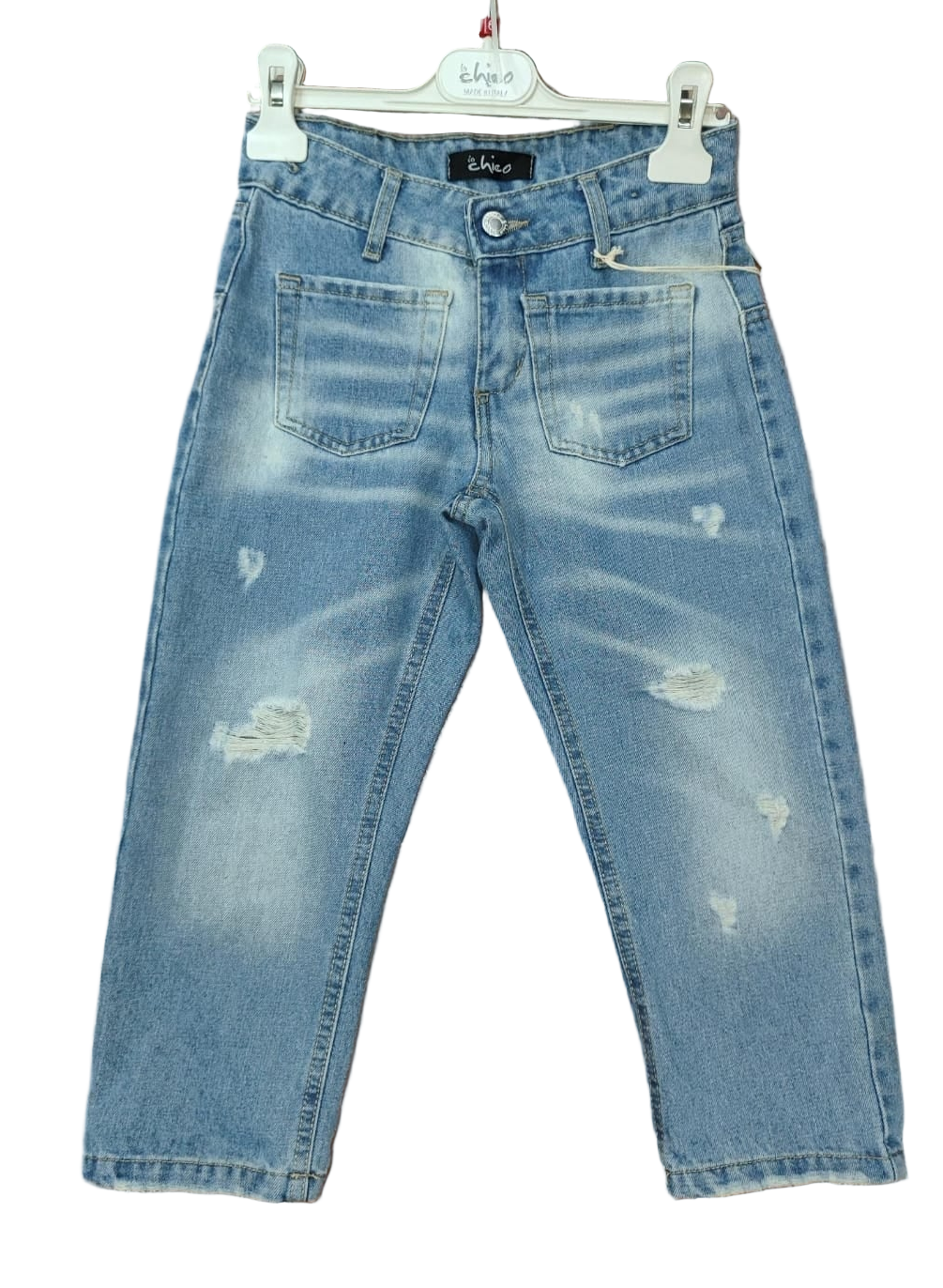 Jeans Bambini alla Moda Nero e Blu Slavato Made in Italy – Trendy