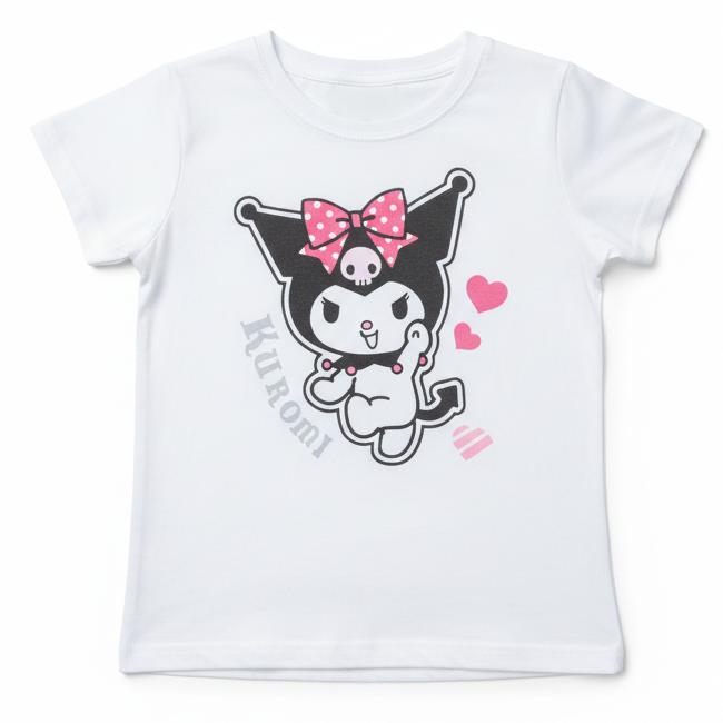 T-shirt Bambina Huromi – Stampa Colorata, Cotone 100% Made in Italy