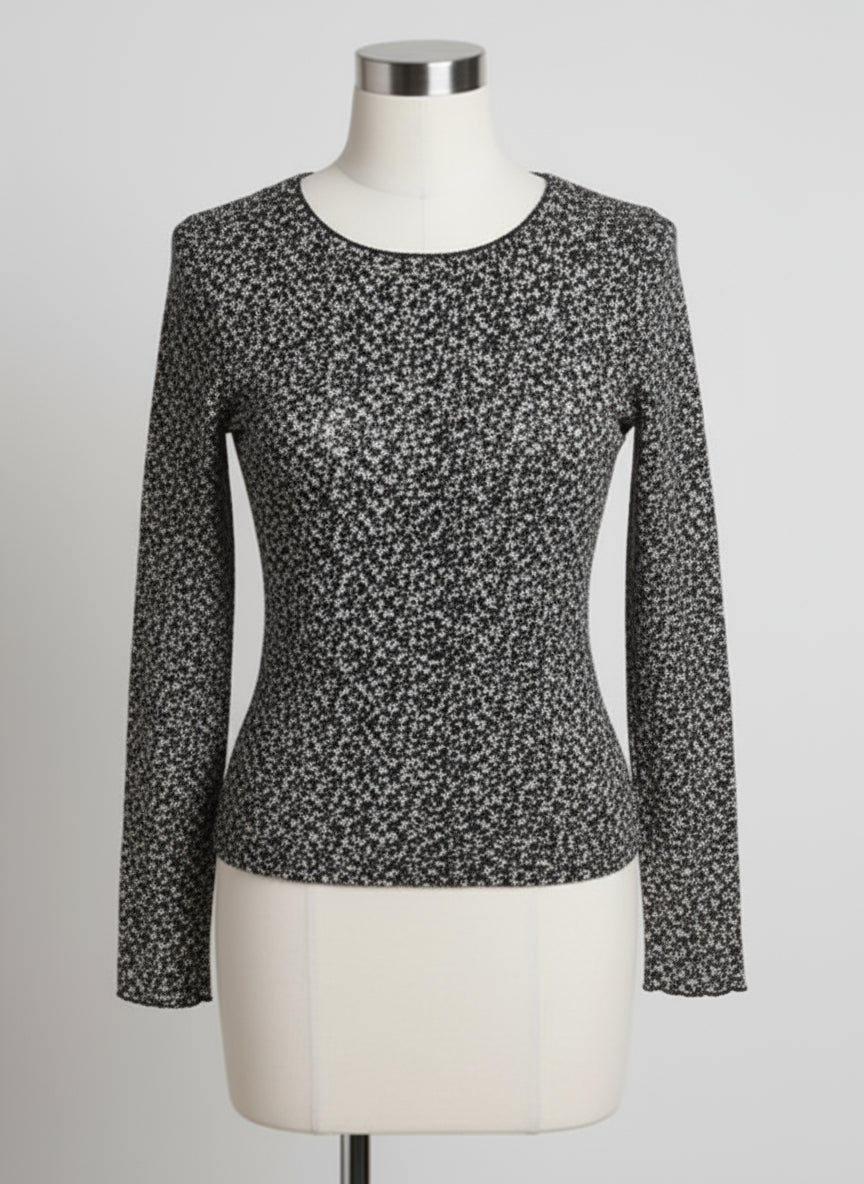 Maglia Donna Manica Lunga in Misto Cashmere – Made in Italy Taglia Unica Tinta Unita o Fantasia