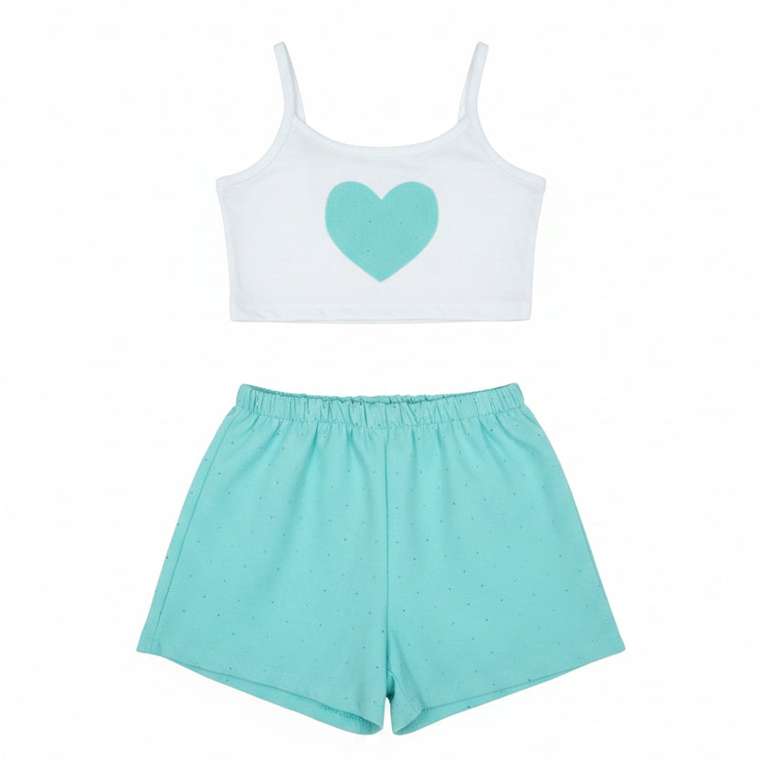 Completo Bambina Canottiera e Pantaloncino – Made in Italy | 4-12 Anni