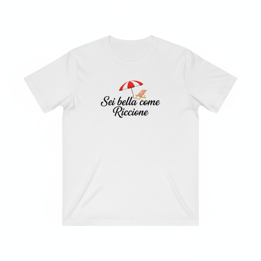 T-Shirt Donna "Sei Bella come Riccione" – Made in Italy