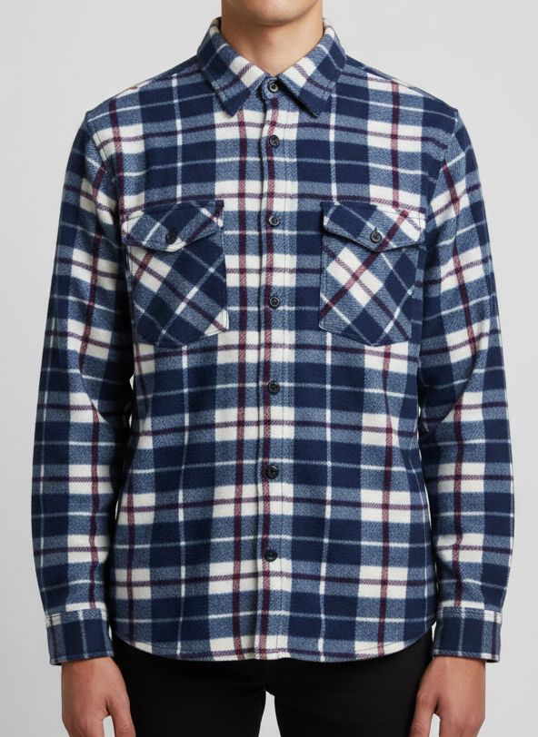 Camicia in Flanella Uomo Tartan Morbida e Calda