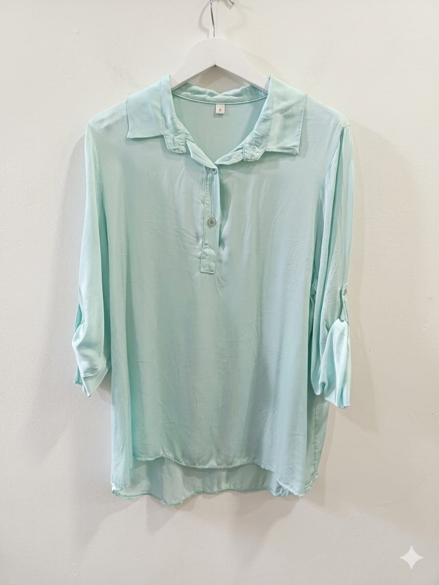 Camicia Satin Donna Made in Italy – Taglia Unica