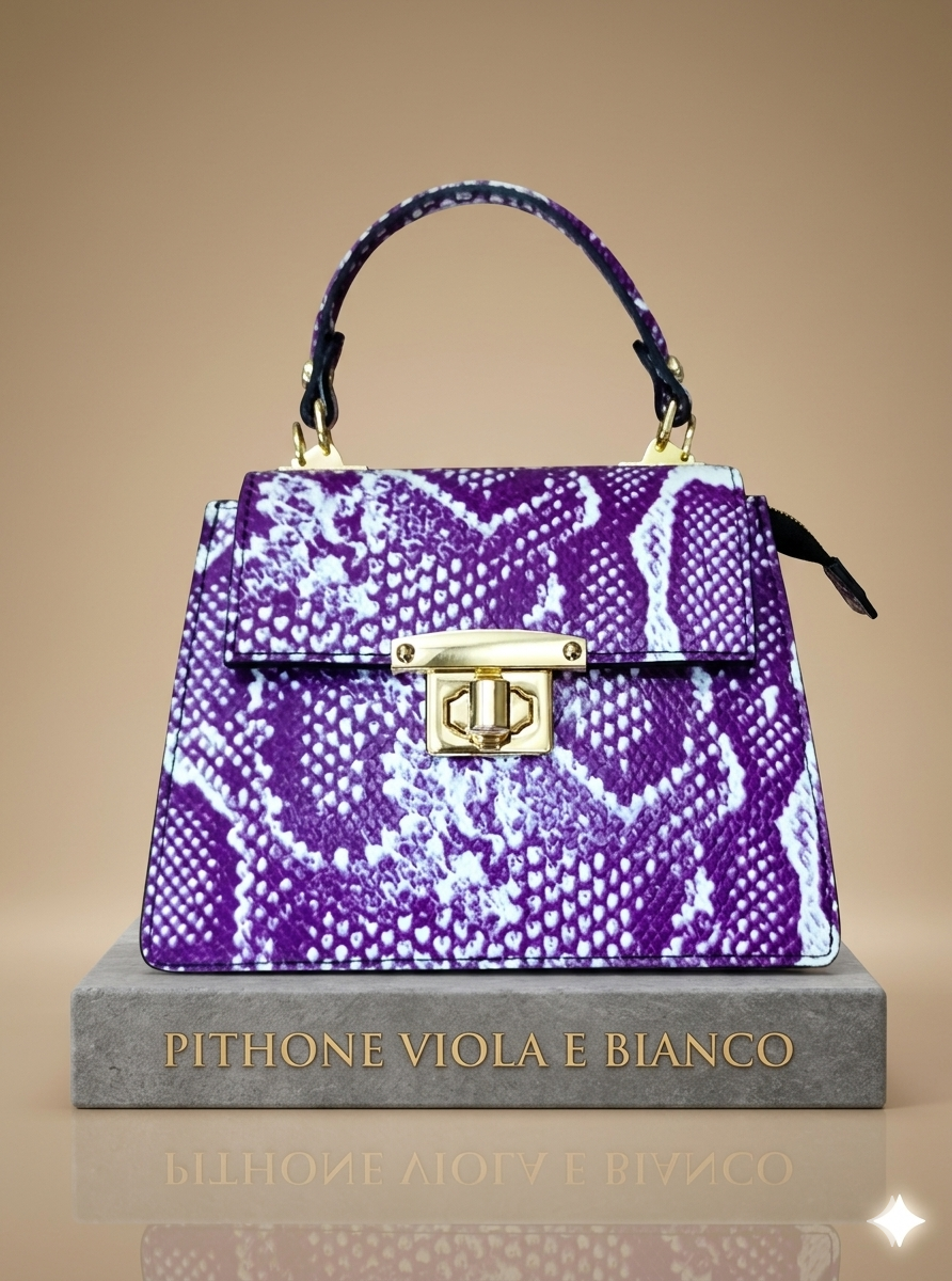 Borsa Pitonata in Vera Pelle Made in Italy – 12 Colori | Python Chic