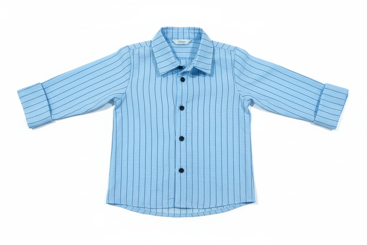 Camicia Bambino Misto Viscosa – Manica Regolabile Made in Italy