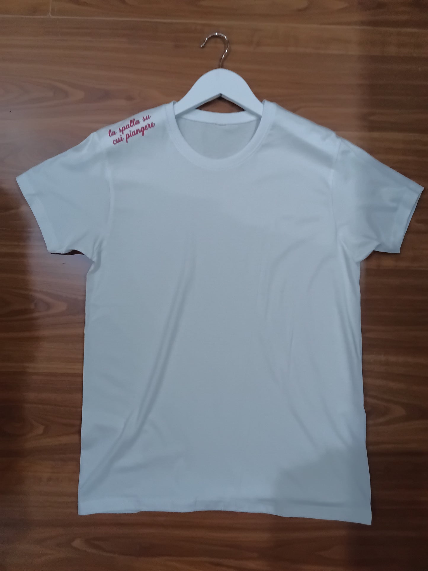 T-Shirt Donna Taglia Unica con Frasi Ironiche Stampa Effetto Ricamo