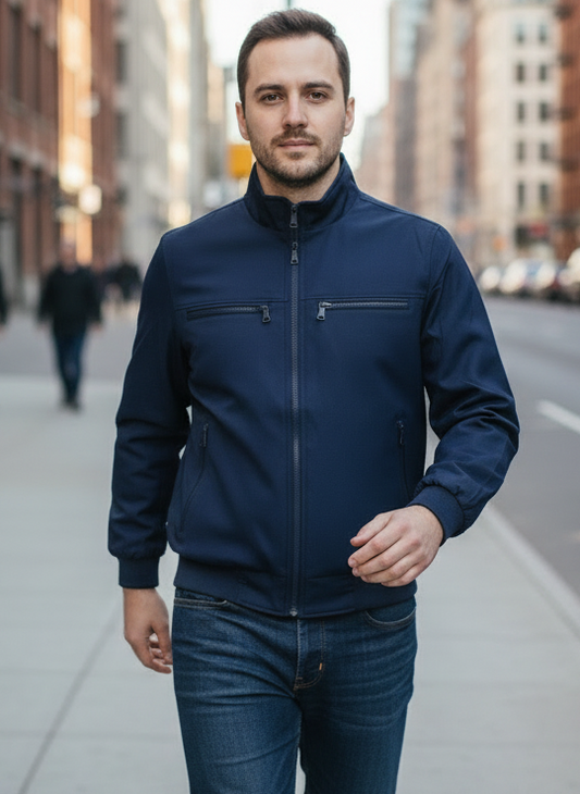 Giacchetto Imbottito Uomo Blu Caldo e Versatile