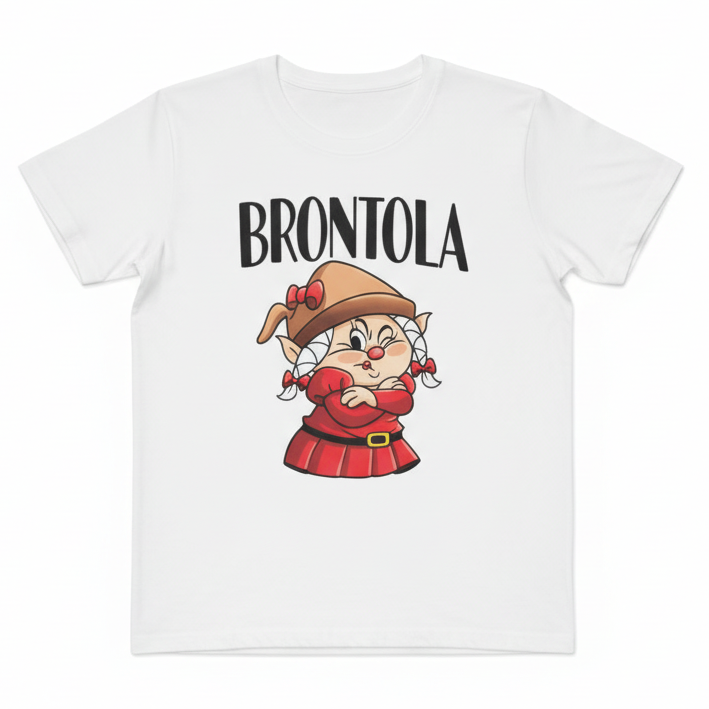 T-Shirt Brontola donna Made in Italy - dettaglio qualità cotone premium
