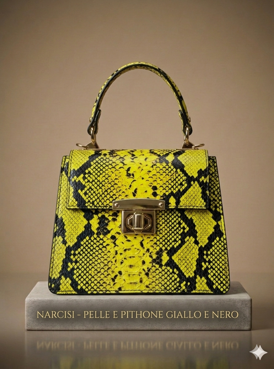 Borsa Pitonata in Vera Pelle Made in Italy – 12 Colori | Python Chic