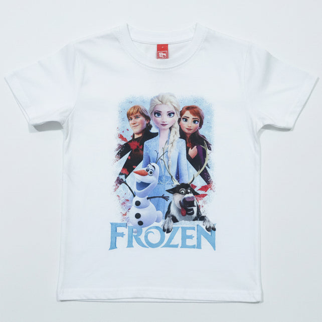T-shirt Bambina Frozen Elsa e Anna – Cotone 100% Made in Italy