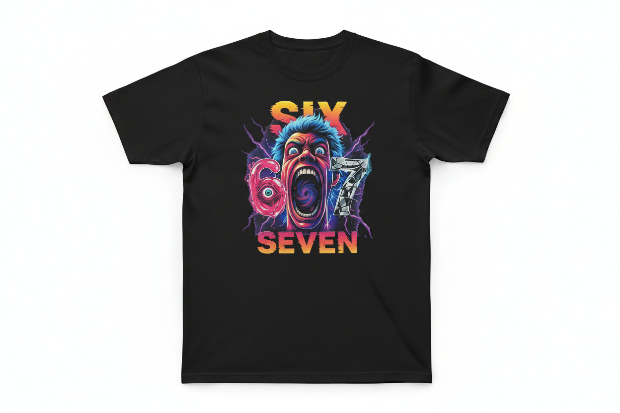 T-shirt Bambini Brainrot 'Six Seven' – Stampa Virale Made in Italy