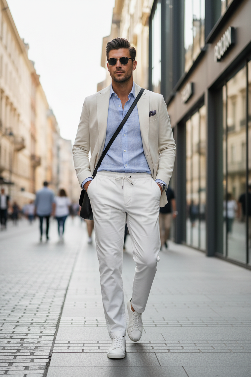Pantalaccio in cotone uomo Made in Italy – vista frontale | I Narcisi