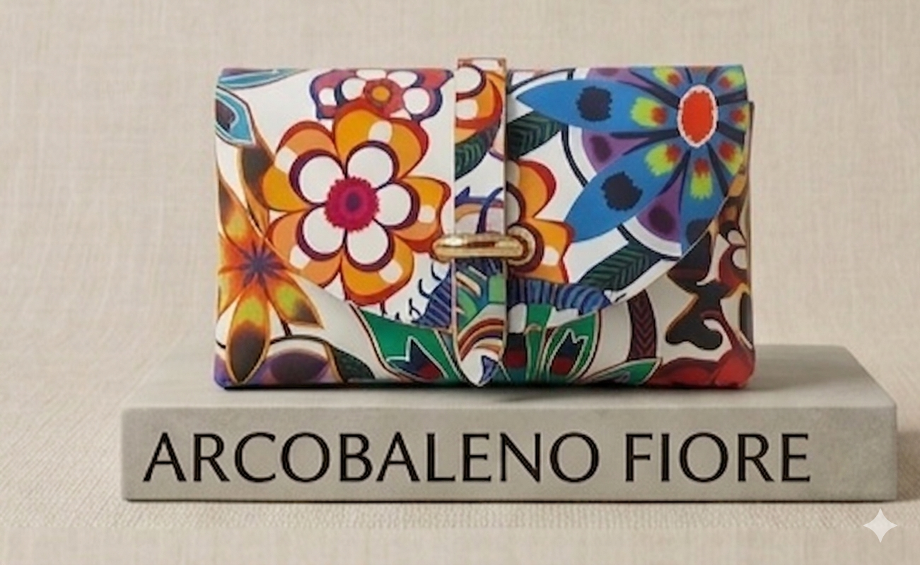 Mini Narcisa borsa vera pelle colore Arcobaleno Fiore
 con catenella – I Narcisi