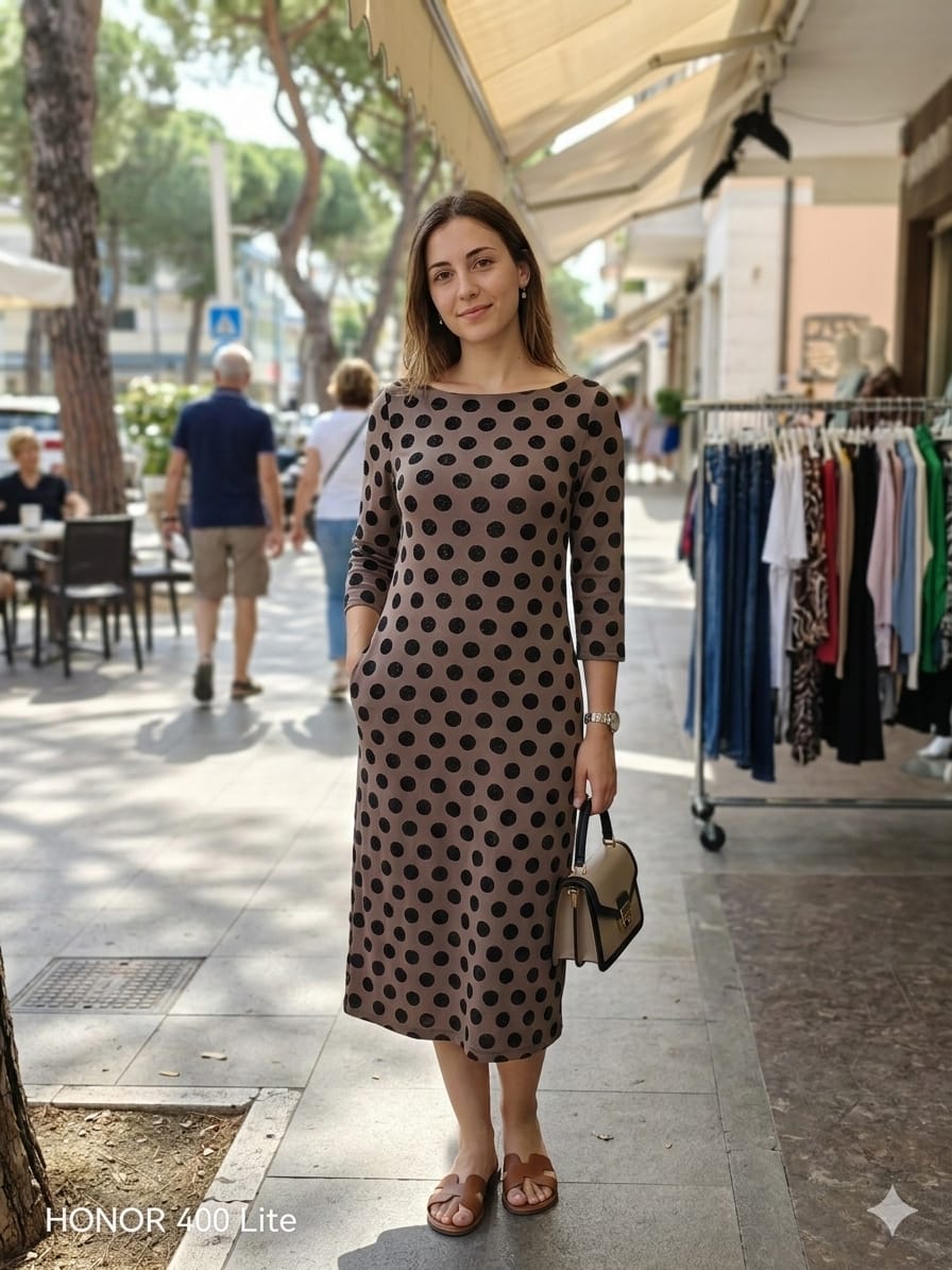 Vestito a pois donna elegante Made in Italy - Stile vintage e femminile I Narcisi

