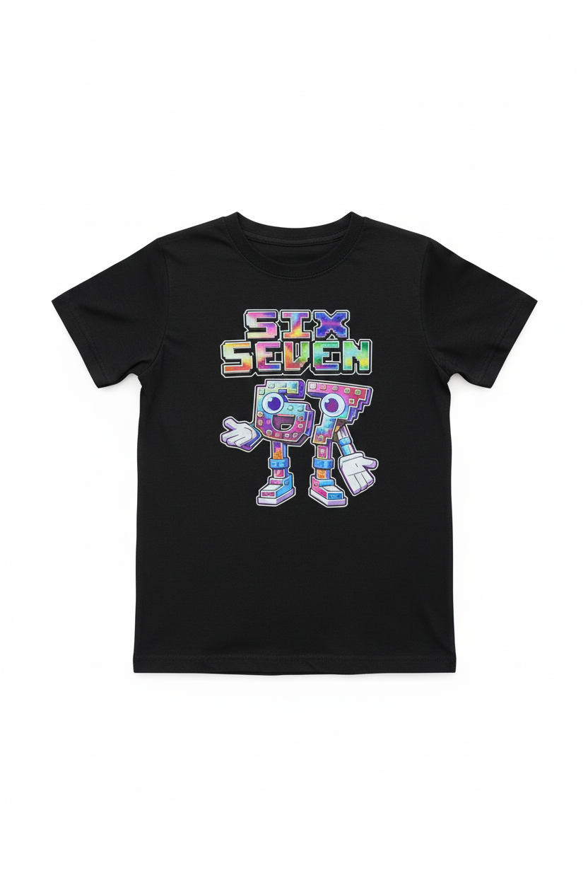 T-shirt Bambini Brainrot 'Six Seven' – Stampa Virale Made in Italy