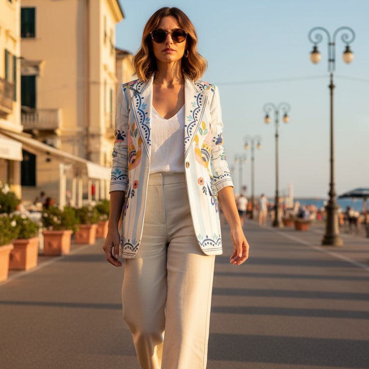 Giacca Donna Fantasy Made in Italy - Design Unico e Originale