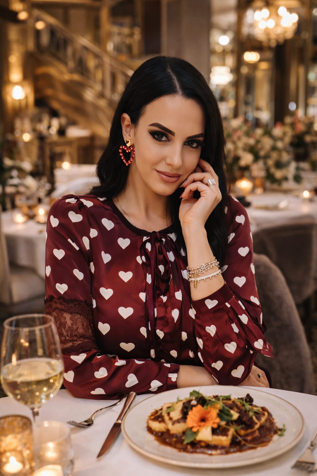 Camicetta elegante donna Made in Italy in tessuto premium I Narcisi
