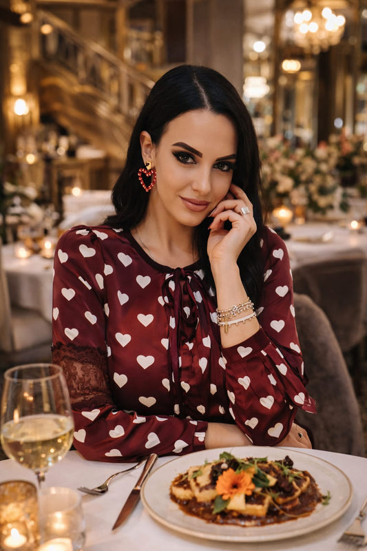 Camicetta elegante donna Made in Italy in tessuto premium I Narcisi
