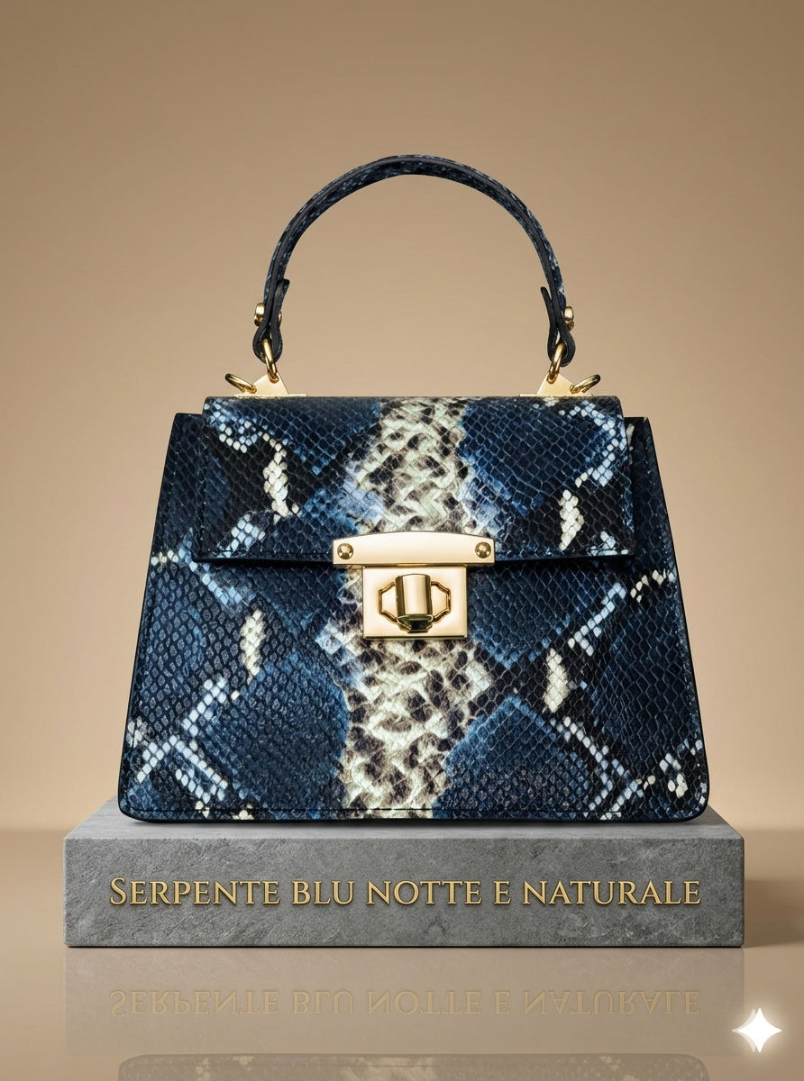 Borsa Pitonata in Vera Pelle Made in Italy – 12 Colori | Python Chic