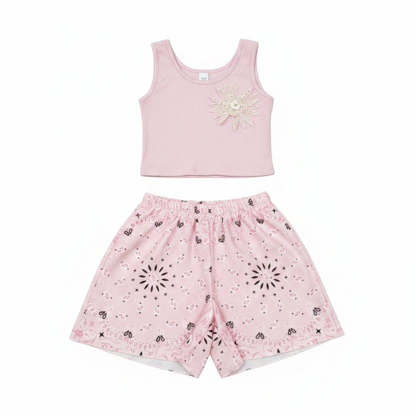 Completo Bambina Pantaloncino e Canottiera – Made in Italy | 4-12 Anni