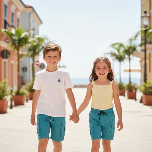 Pantaloncino Cargo Bambino in Cotone – Made in Italy