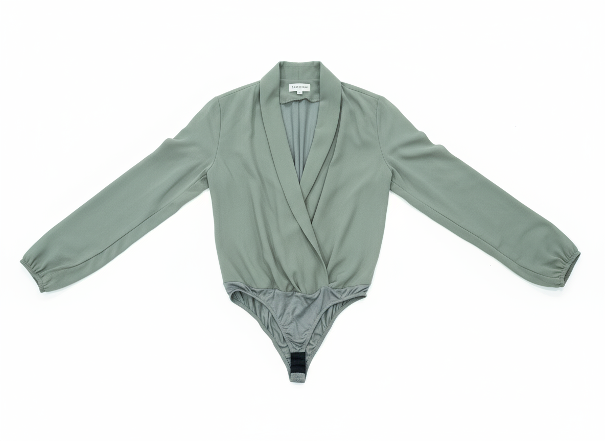 Body Camicetta Donna Elegante Effetto Seta – Taglia Unica Grigio e Nero