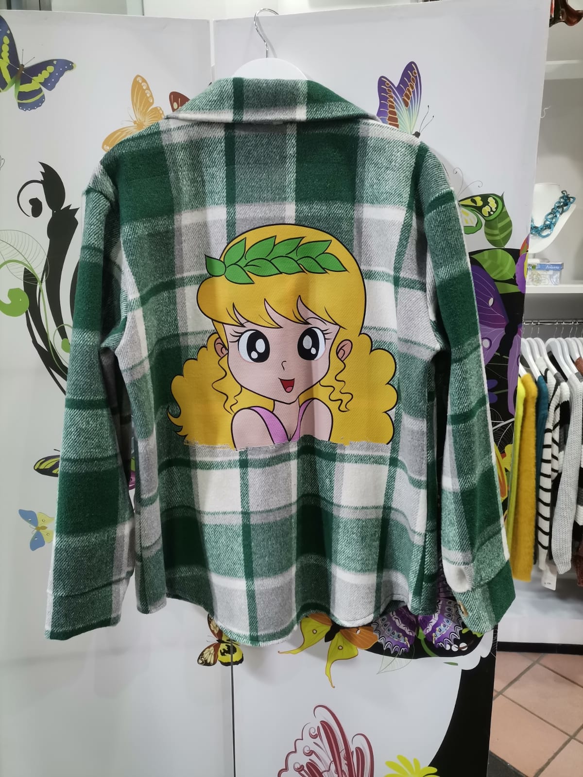 Camicia donna in flanella con stampa – fantasia esclusiva cartoon & casual-chic