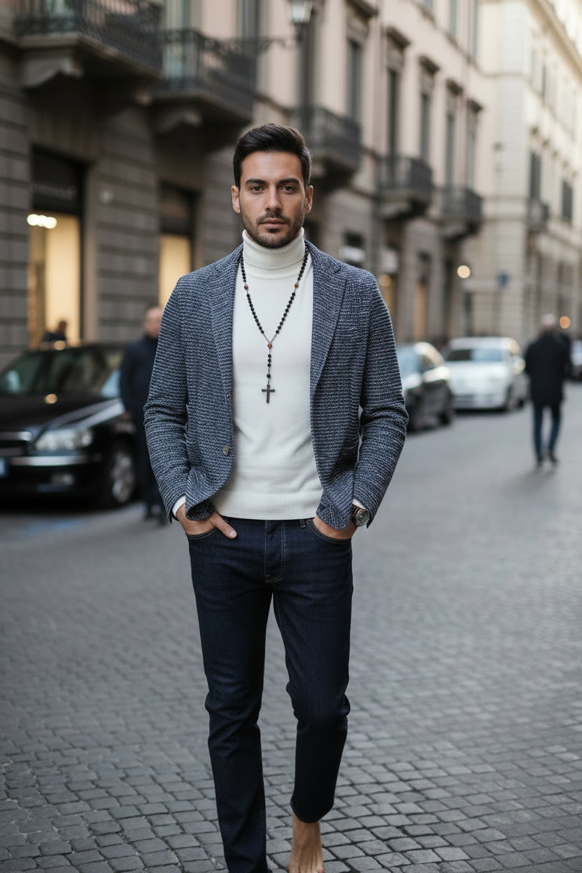 Giacca Uomo Estiva Blu Made in Italy – Elegante e Fresca