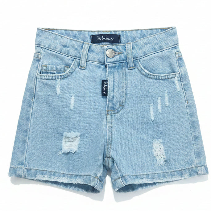 Pantaloncino Jeans Baby con Microstrappi – Made in Italy