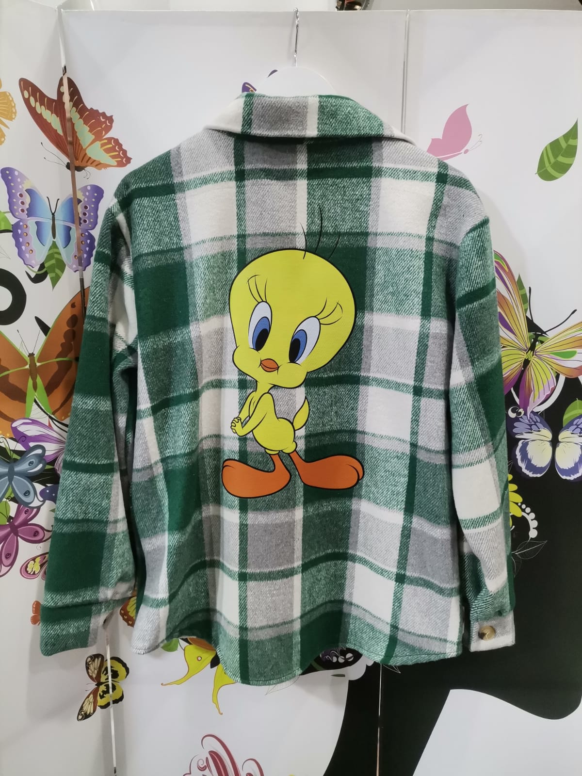 Camicia donna in flanella con stampa – fantasia esclusiva cartoon & casual-chic