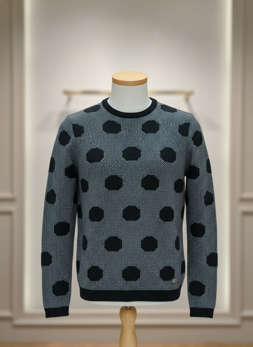 Maglione Uomo a Pois – Maglia Invernale Colorata (S‑XXL)