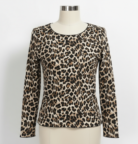 Maglia Donna Manica Lunga in Misto Cashmere – Made in Italy Taglia Unica Tinta Unita o Fantasia